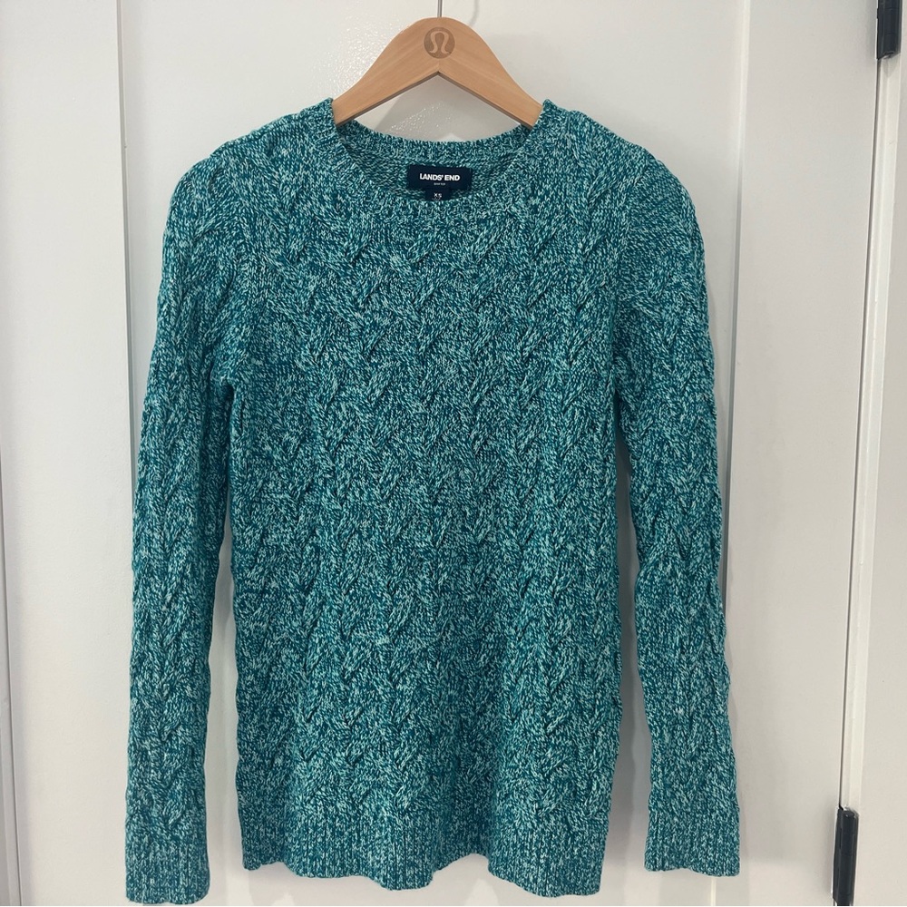 Lands' End Drifter Modern Cable Crew Sweater